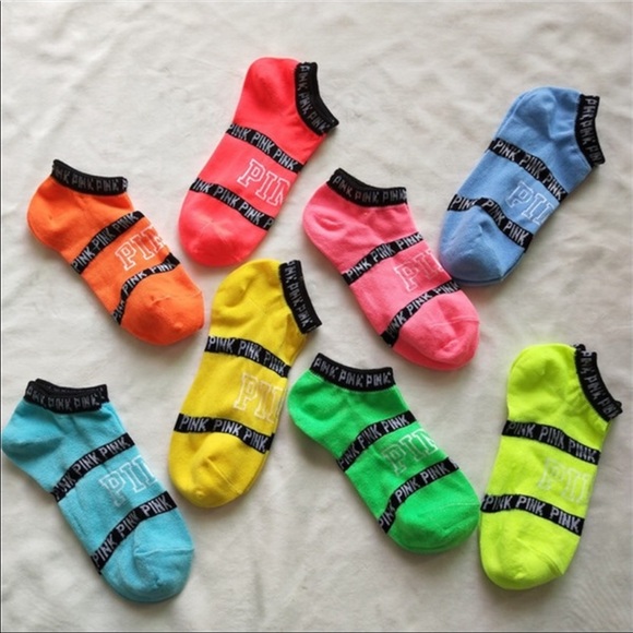 Victoria’s Secret pink 8 pair  mystery ankle socks - Picture 3 of 6